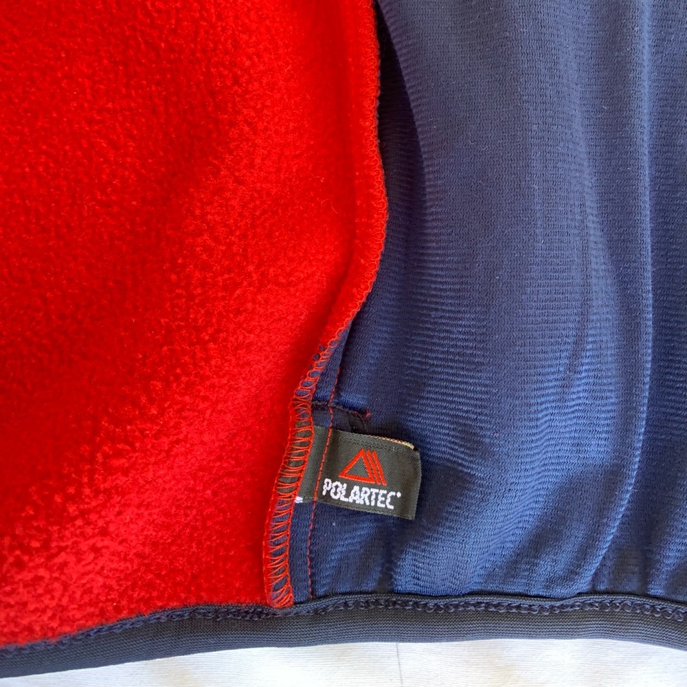 LL Bean Fleece Vest Polartec XL Zip Front Red - Picture 5 of 10